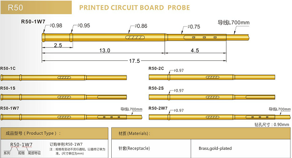 R50測試探針套管選型、R50探針套管規格型號、探針套管廠家